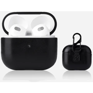 Apple Airpods Pro 2 Kılıf Suni Deri Kancalı Silikon Sf9 Siyah
