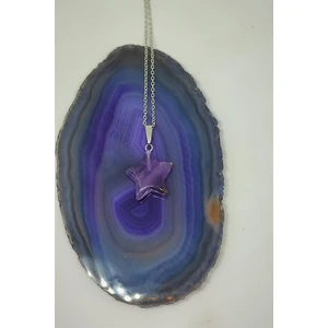 Bade Accessories Ametist Yıldız Doğaltaş Kolye
