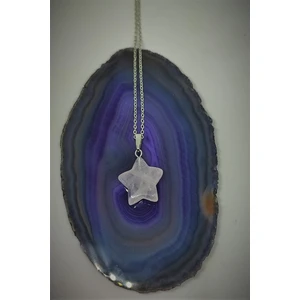 Bade Accessories Pembe Kuvars Yıldız Doğaltaş Kolye