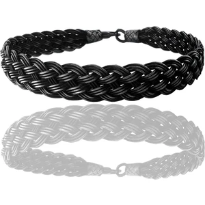 Söğütlü Silver Gümüş Tamamen El Işçiliği Kazaziye Işlemeli Örgülü Erkek Bileklik