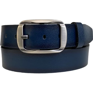 Deri, Efsane Füme Oval Tokalı; Lacivert Kemer 4 cm