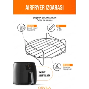 Airfryer Izgara Teli | Fritöze Uyumlu Metal Aksesuarı Xxl