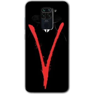MRC İletişim Xiaomi Redmi Note 9 Kılıf Hd Desen Baskılı Arka Kapak - V For