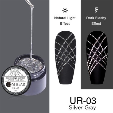 Reflective Glitter Spider Nail Gel