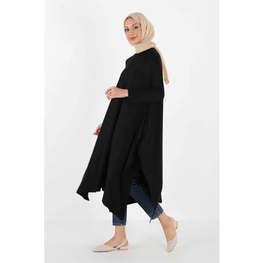 Plistre 1220_Asimetrik Kesim Plistre Tesettür