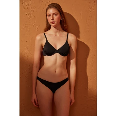 Basic Balenli Siyah Bikini