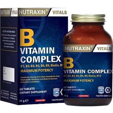 Nutraxin B Vitamin Complex 60 Kapsül B Vitamini