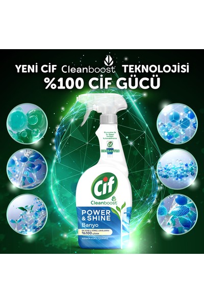 Cif Power&Shine Banyo 750 ML + Ultra Serum Banyo
