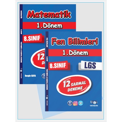 8. Sınıf Matematik & Fen Bilimleri 1. Dönem 12 Deneme