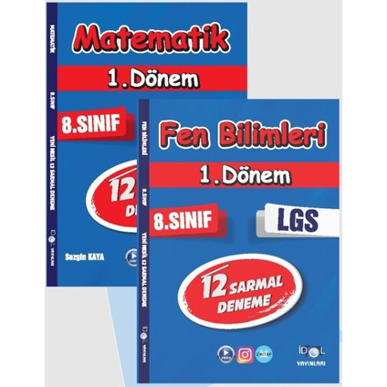 8. Sınıf Matematik & Fen Bilimleri 1. Dönem 12 Deneme fiyatları