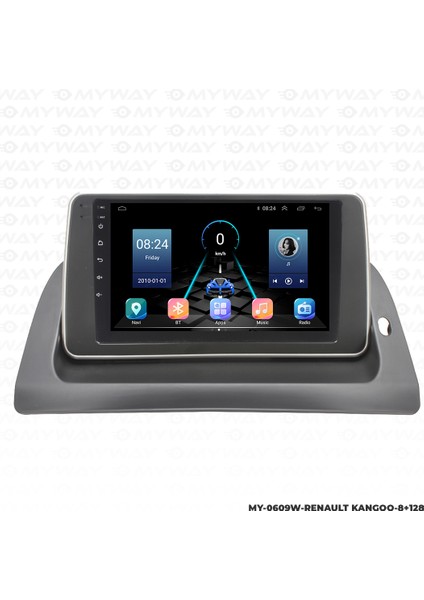 Renault Kangoo Android Multimedya Carplay Navigasyon Ekran - 8gb RAM+128 GB HDD - Myway modelleri