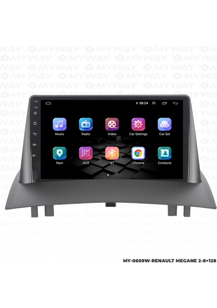 Renault Megane 2 Android Multimedya Carplay Navigasyon Ekran - 8gb RAM+128 GB HDD - Myway fiyatları