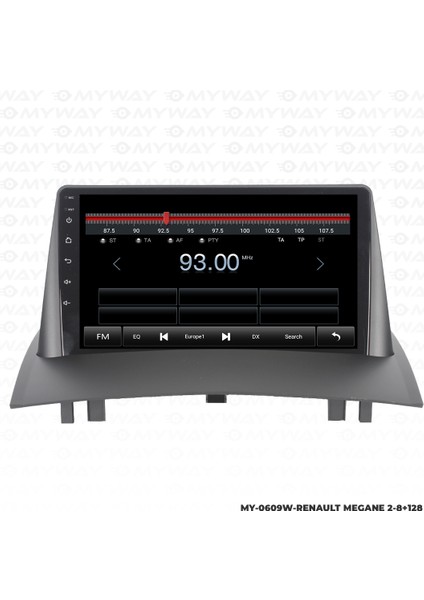 Renault Megane 2 Android Multimedya Carplay Navigasyon Ekran - 8gb RAM+128 GB HDD - Myway fırsatları