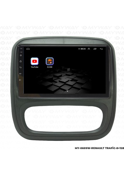 Renault Trafic Android Multimedya Carplay Navigasyon Ekran - 8gb RAM+128 GB HDD - Myway