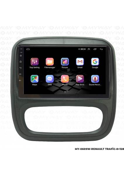 Renault Trafic Android Multimedya Carplay Navigasyon Ekran - 8gb RAM+128 GB HDD - Myway fiyatları