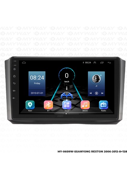 Ssangyong Rexton Android Multimedya Carplay Navigasyon Ekran - 8gb RAM+128 GB HDD - Myway fırsatları