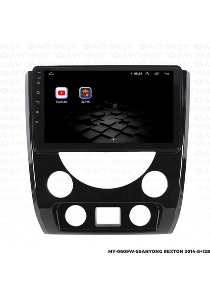 Ssangyong Rexton Android Multimedya Carplay Navigasyon Ekran - 8gb RAM+128 GB HDD - Myway fiyatları