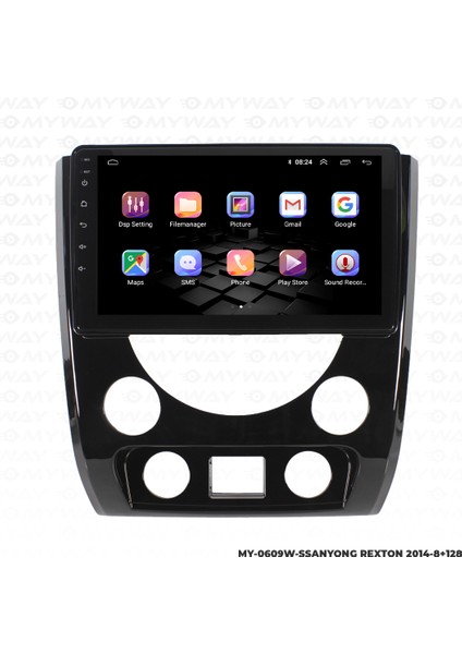Ssangyong Rexton Android Multimedya Carplay Navigasyon Ekran - 8gb RAM+128 GB HDD - Myway fırsatları