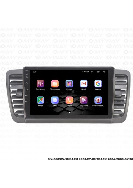 Subaru Legacy Android Multimedya Carplay Navigasyon Ekran - 8gb RAM+128 GB HDD - Myway
