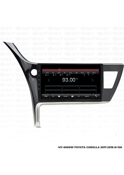 Toyota Corolla Android Multimedya Carplay Navigasyon Ekran - 8gb RAM+128 GB HDD - Myway fiyatları