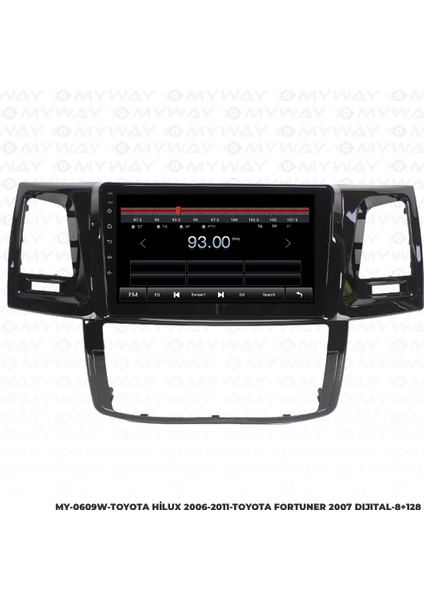 Toyota Hilux Ndroid Multimedya Carplay Navigasyon Ekran - 8gb RAM+128 GB HDD - Myway