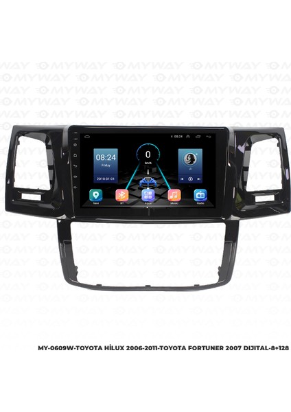 Toyota Hilux Ndroid Multimedya Carplay Navigasyon Ekran - 8gb RAM+128 GB HDD - Myway modelleri
