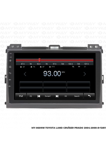 Toyota Land Cruiser Prado Android Multimedya Carplay Navigasyon Ekran - 8gb RAM+128 GB HDD - Myway fiyatları