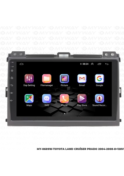 Toyota Land Cruiser Prado Android Multimedya Carplay Navigasyon Ekran - 8gb RAM+128 GB HDD - Myway fırsatları