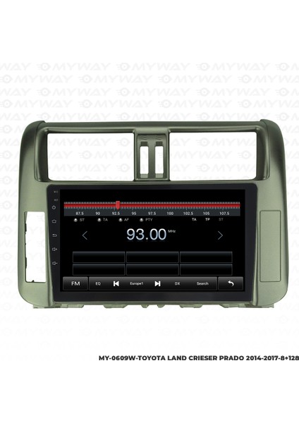 Toyota Land Cruiser Prado Android Multimedya Carplay Navigasyon Ekran - 8gb RAM+128 GB HDD - Myway