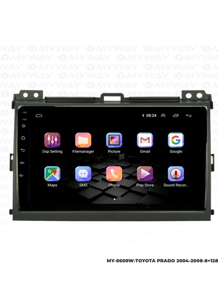Toyota Prado Android Multimedya Carplay Navigasyon Ekran - 8gb RAM+128 GB HDD - Myway