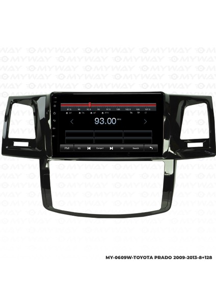 Toyota Prado Android Multimedya Carplay Navigasyon Ekran - 8gb RAM+128 GB HDD - Myway