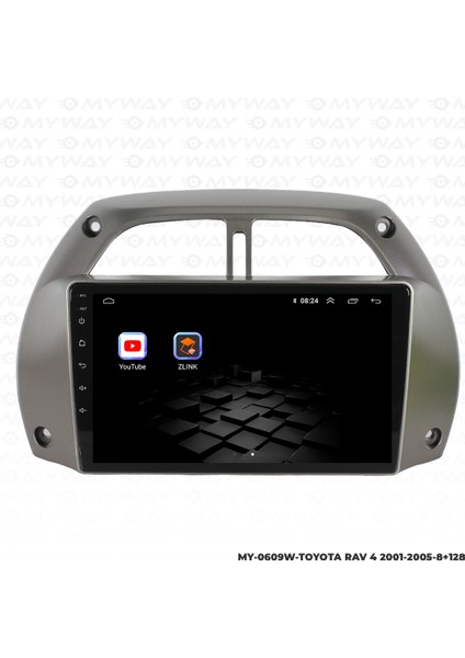Toyota Rav4 Android Multimedya Carplay Navigasyon Ekran - 8gb RAM+128 GB HDD - Myway modelleri