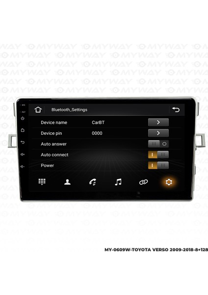 Toyota Verso Android Multimedya Carplay Navigasyon Ekran - 8gb RAM+128 GB HDD - Myway fiyatları