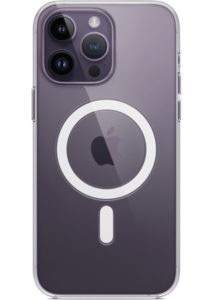 Apple iPhone 14 Pro Max Kılıf Magsafe Wireless Kablosuz Şarj Destekli Şeffaf Darbe Emici