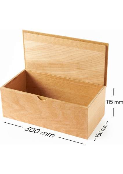 150X300X115 mm Geçme Kapaklı Kayın Kutu fiyatları