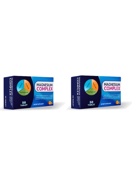 Magnesium Comp.50 Tb | 2 Adet-Malat-Sitrat-Bisglisinat