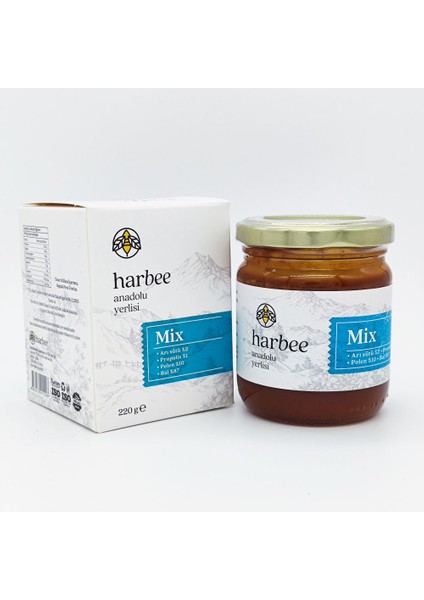 Har-Bee Mix | Bal - Propolis - Arı Sütü - Polen Karışımı