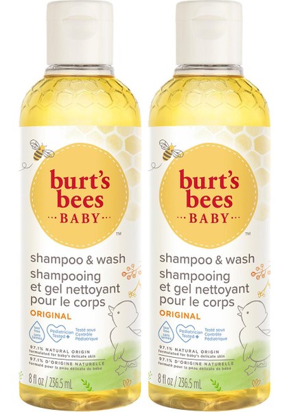 Burts Bees Bebek Saç Ve Vücut Şampuanı - Baby Bee Shampoo Body Wash x 2 235 ml