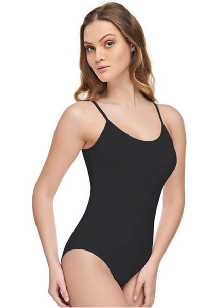 6'lı Paket Ip Askılı Likralı Zıbın Kadın Çıtçıtlı Body