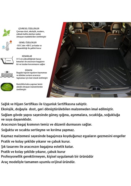 Fiat Egea Cross Stepneli Bagaj Havuzu Paspası 2020+ Rizline