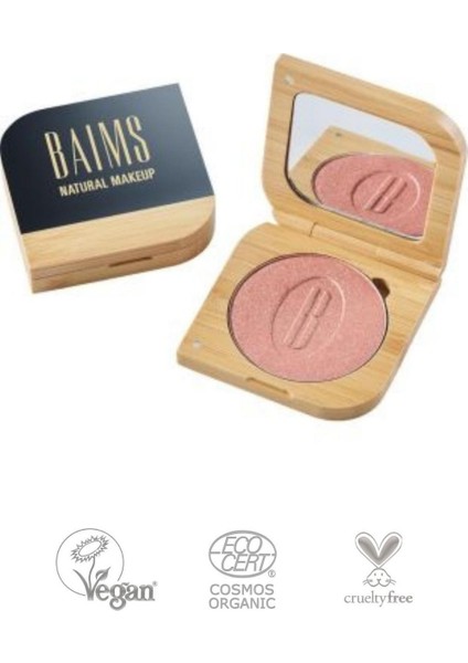 Highlighter Pressed Powder (Pudra) Organik Vegan Pudra 10 Warm & Glow
