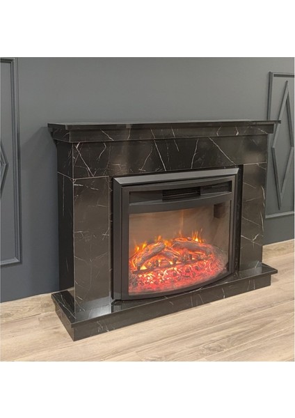 1165S Ceningan Mermer Desen Bluetooth ve Ses Efektli Elektrikli Şömine Fanlı Isıtıcı fırsatları