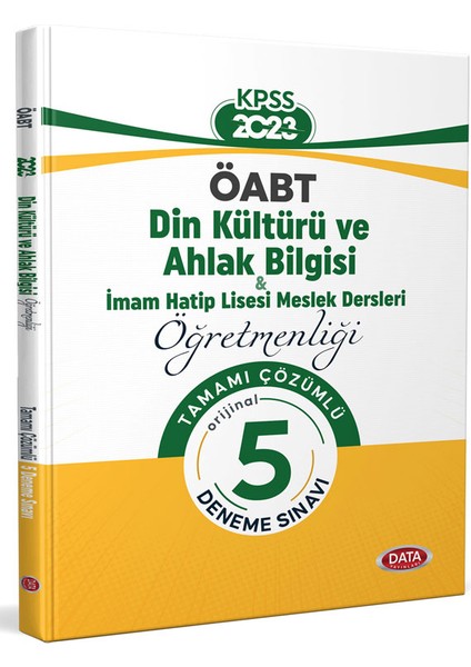 Data Yayınları ÖABT Din Kültürü ve Ahlak Bilgisi & İHL Meslek Dersleri Öğretmenliği Tamamı Çözümlü 5 Deneme Sınavı