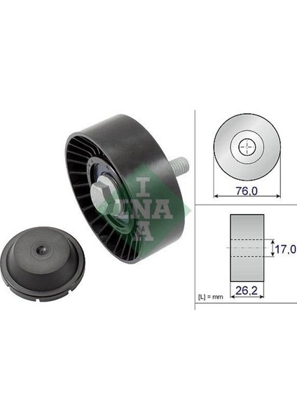 Volkswagen Golf 6 2009 - 2012 1.2 Tsı V Kayış Gergi Rulmanı Ina Marka 03F145276