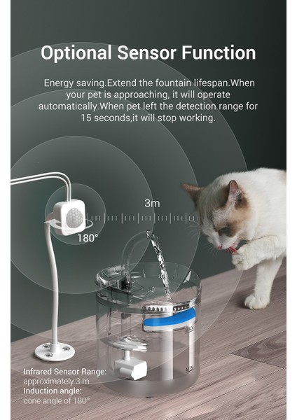 2l Yüksek Kapasiteli Akıllı Kedi Su Çeşmesi Için Filtre Çipi, Musluklu Köpek Su Sebili (Yurt Dışından)
