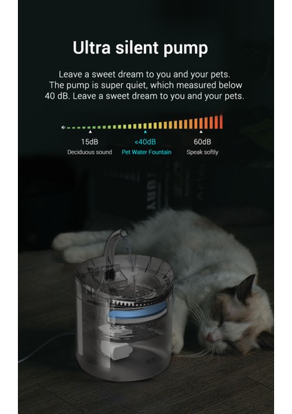 2l Yüksek Kapasiteli Akıllı Kedi Su Çeşmesi Için Filtre Çipi, Musluklu Köpek Su Sebili (Yurt Dışından)