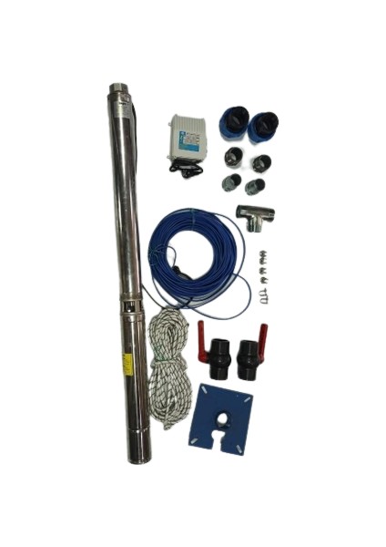 Impo Sk 406/13 2hp Technoplast Başlıklı 15 mt Yassı Kablolu ve Panolu 30 mt Halatlı Çift Vanalı Akıtma Başlıklı Monofaze Takım Dalgıç Pompa