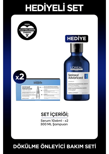 Serie Expert Aminexil Advanced Dökülme Önleyici Bakım Seti