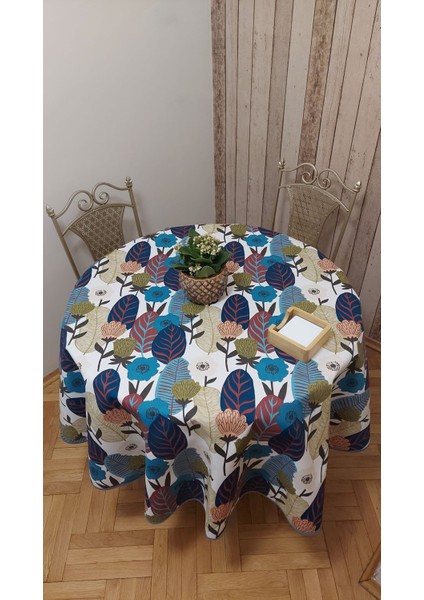 Duck (Sıvı Itici,leke Tutmaz ) Kumaş,yuvarlak ,yemek Masası Örtüsü.