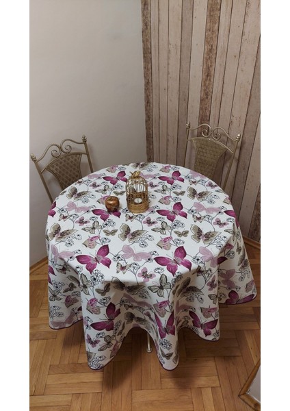 Duck Kumaş Yuvarlak Yemek Masası Örtüsü